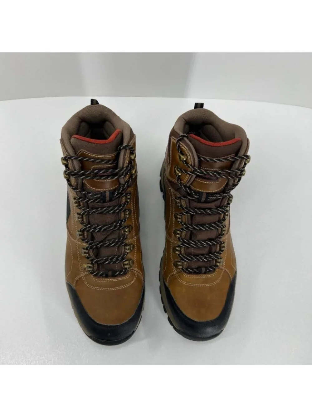 Eddie Bauer Brandon Waterproof Hiking Boots Men 10 Leather Mid Top Lace Up Brown